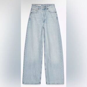 NWT Zara Denim Collection Light Blue High Waist Wide Leg Jeans Women’s 32 US 0